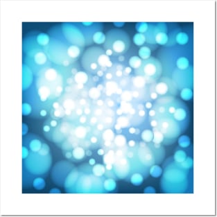 Bokeh snowflake lights Posters and Art